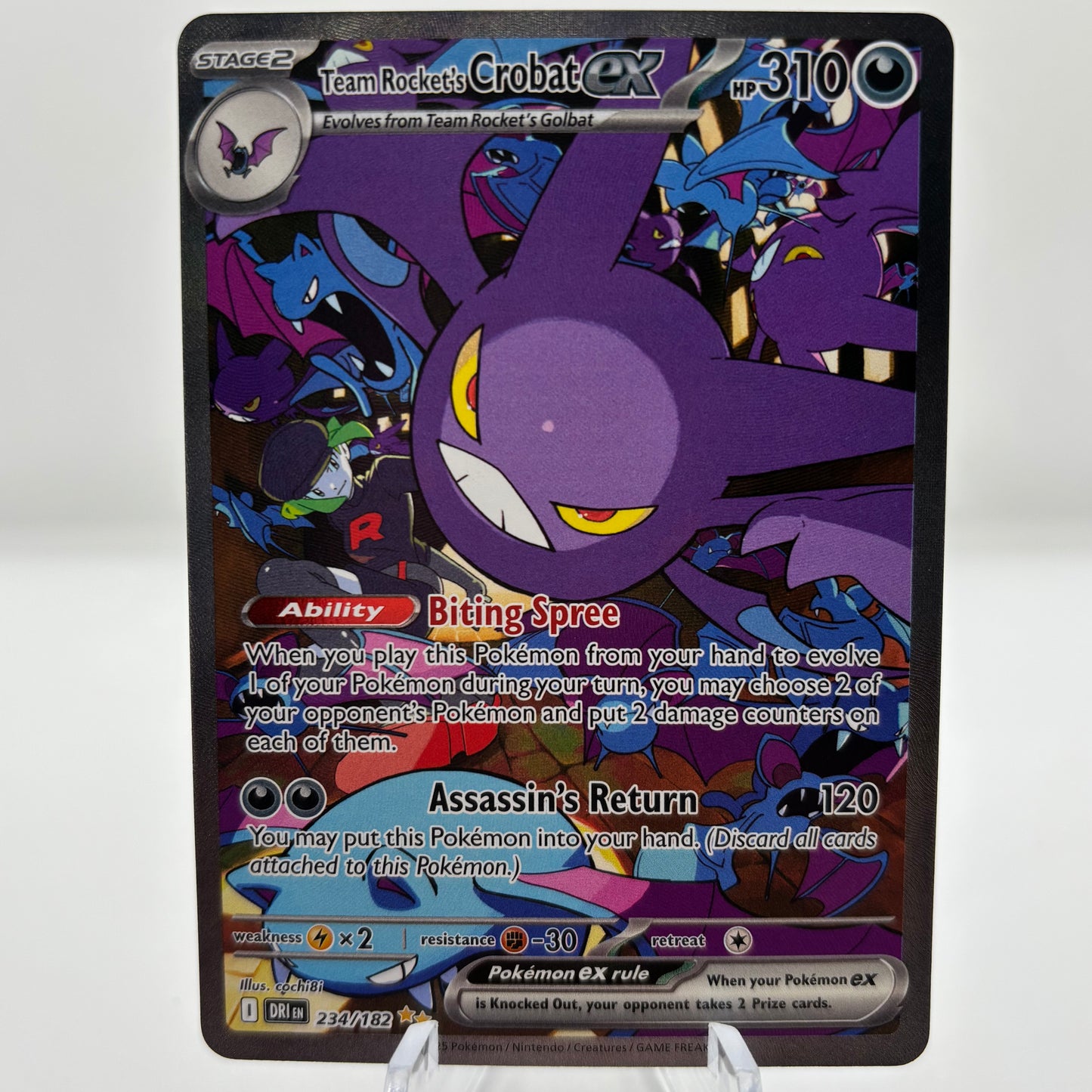 Team Rocket's Crobat ex - 234/182 - SV10: Destined Rivals single card