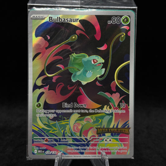 Bulbasaur - 133/132 (Mega Evolution Stamped) *Sealed* Single Card