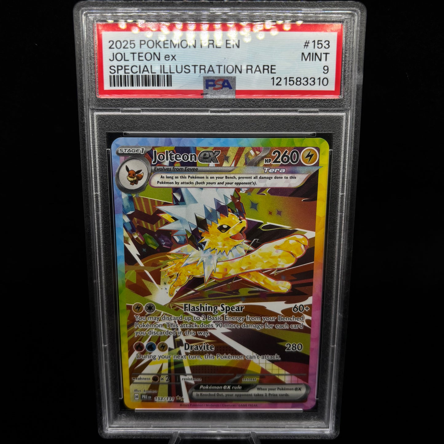 2025 POKEMON PRE EN-PRISMATIC EVOLUTIONS #153 JOLTEON EX SPECIAL ILLUSTRATION RARE