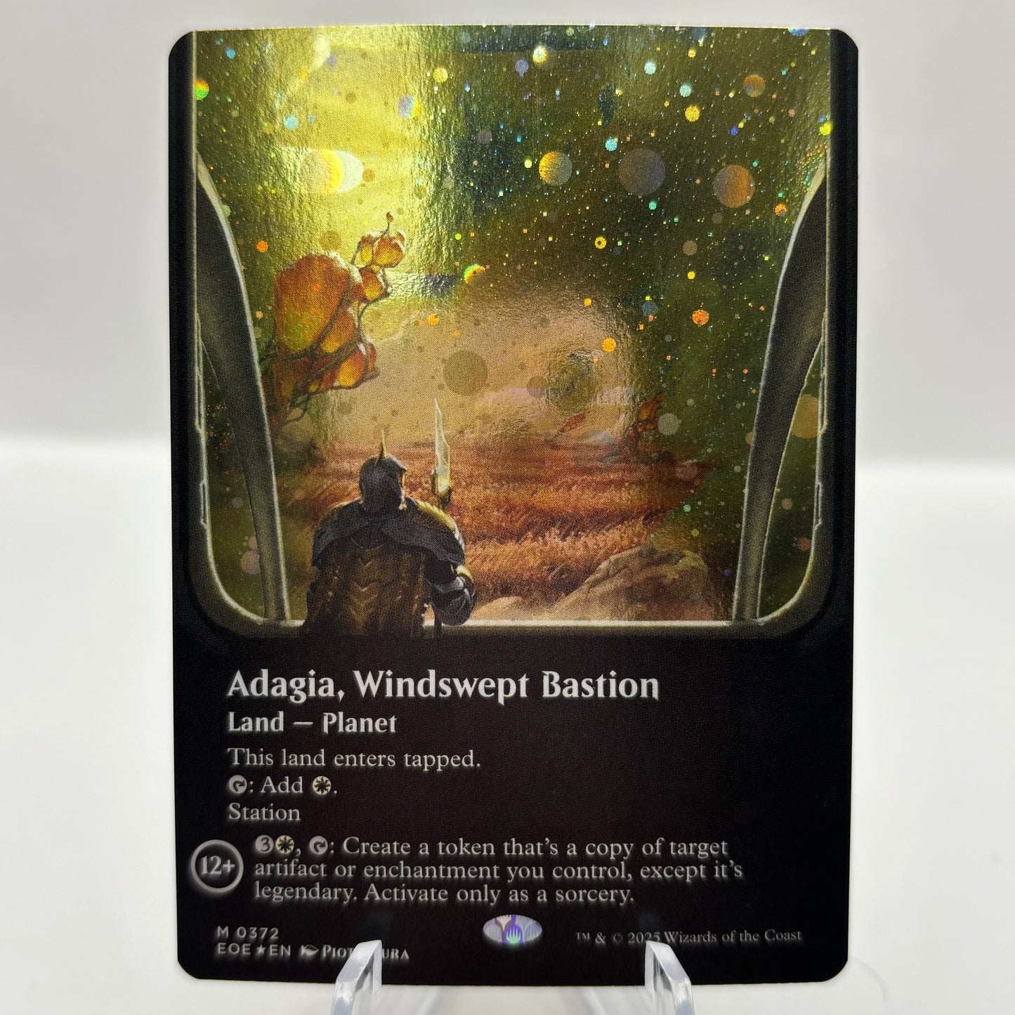 Adagia, Windswept Bastion (Borderless) (Galaxy Foil) - Edge of Eternities single card