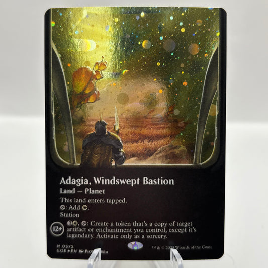 Adagia, Windswept Bastion (Borderless) (Galaxy Foil) - Edge of Eternities single card