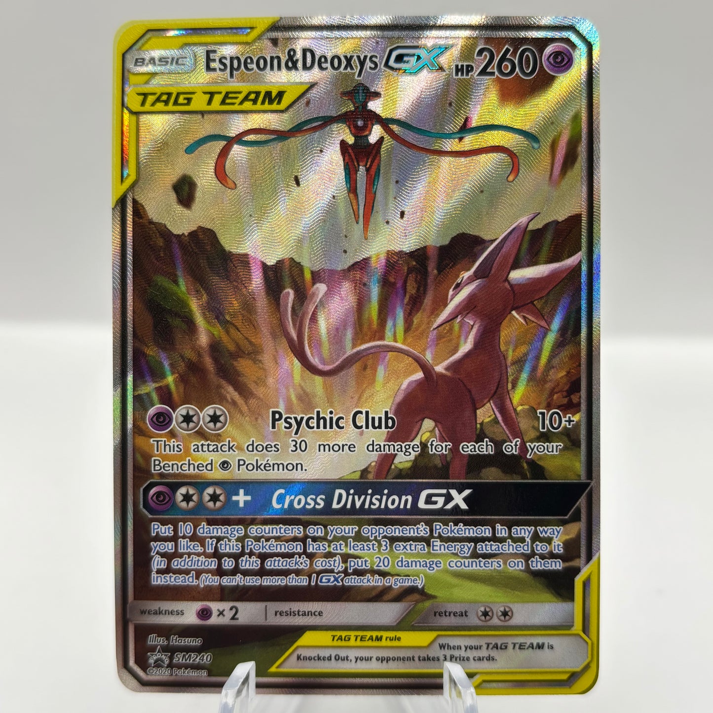 Espeon & Deoxys GX - SM240 - SM Pr single card