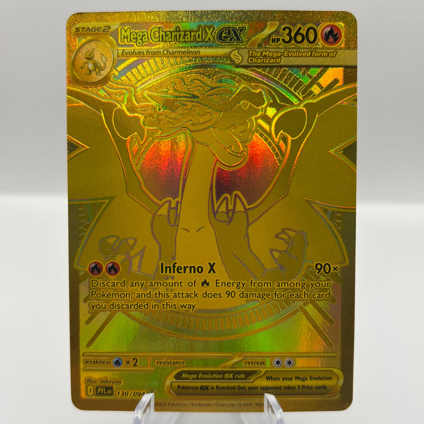 Mega Charizard X ex - 130/094 - ME02: Phantasmal Flames single card
