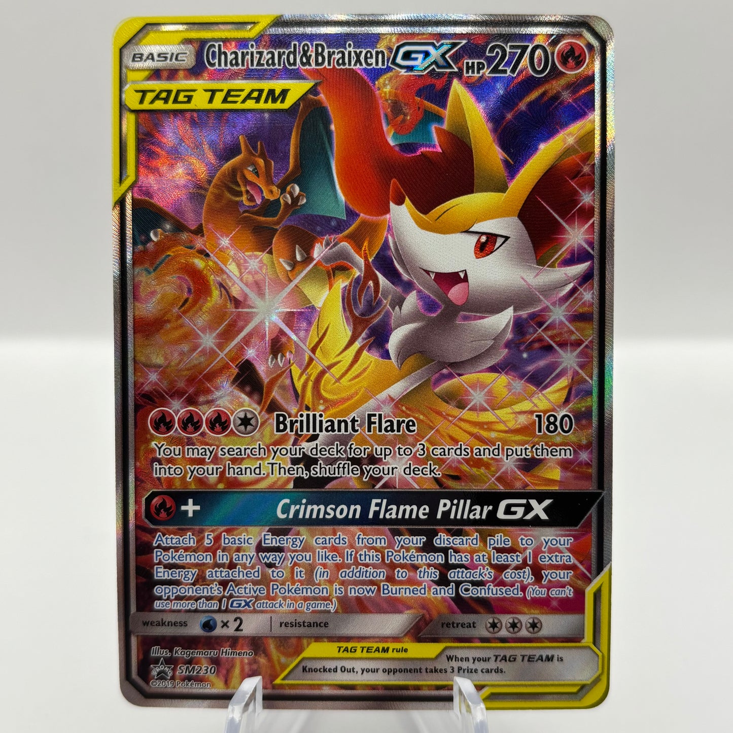 Charizard & Braixen GX - SM230 - SM Pr single card