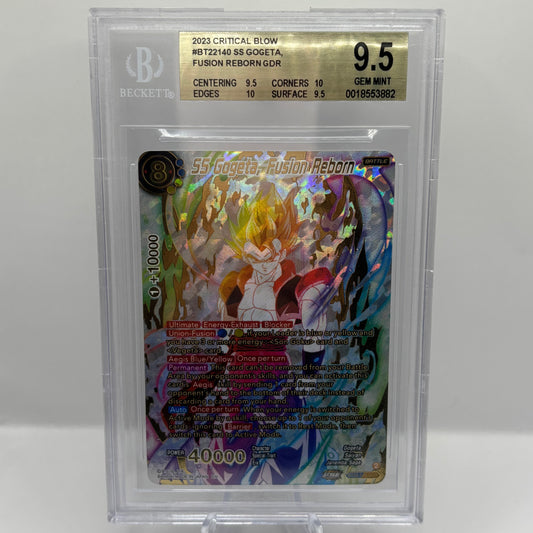 BGS 9.5 Critical Blow #BT22140 SS Gogeta, Fusion Reborn GDR