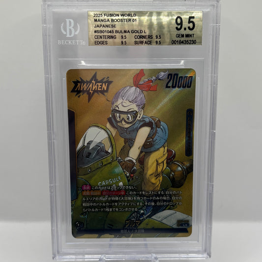 BGS 9.5 Fusion World 2025 Manga Booster 01 Japanese #SB01045 Bulma Gold L
