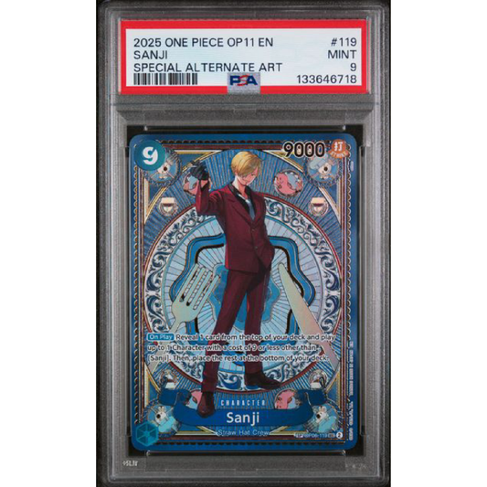 2025 ONE PIECE OP11-A FIST OF DIVINE SPEED #119 SANJI SPECIAL ALTERNATE ART