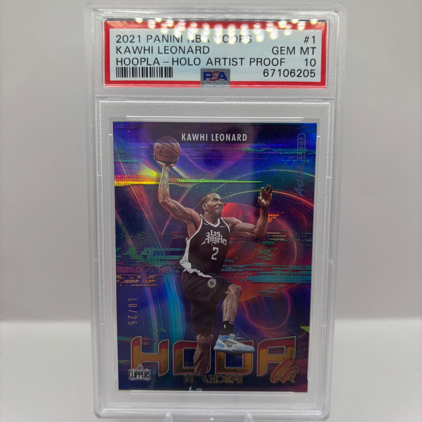 2021 PANINI NBA HOOPS HOOPLA #1 KAWHI LEONARD HOOPLA-HOLO ARTIST PROOF