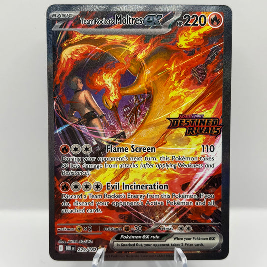 Team Rocket's Moltres ex - 229/182 (Destined Rivals Stamp) Single Card