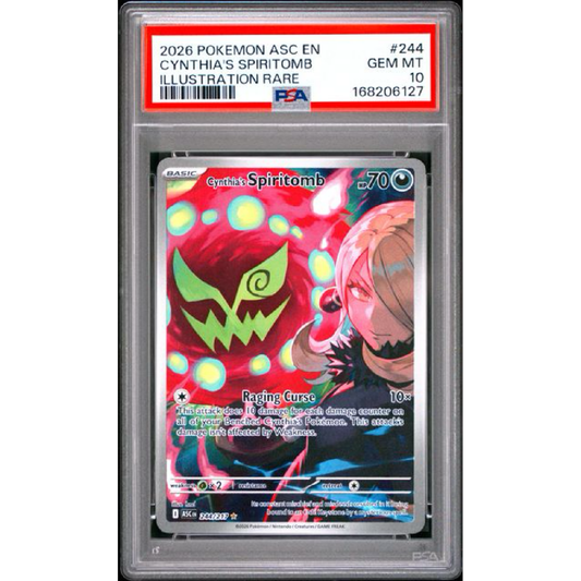 2026 POKEMON ASC EN-ASCENDED HEROES #244 CYNTHIA'S SPIRITOMB ILLUSTRATION RARE PSA 10