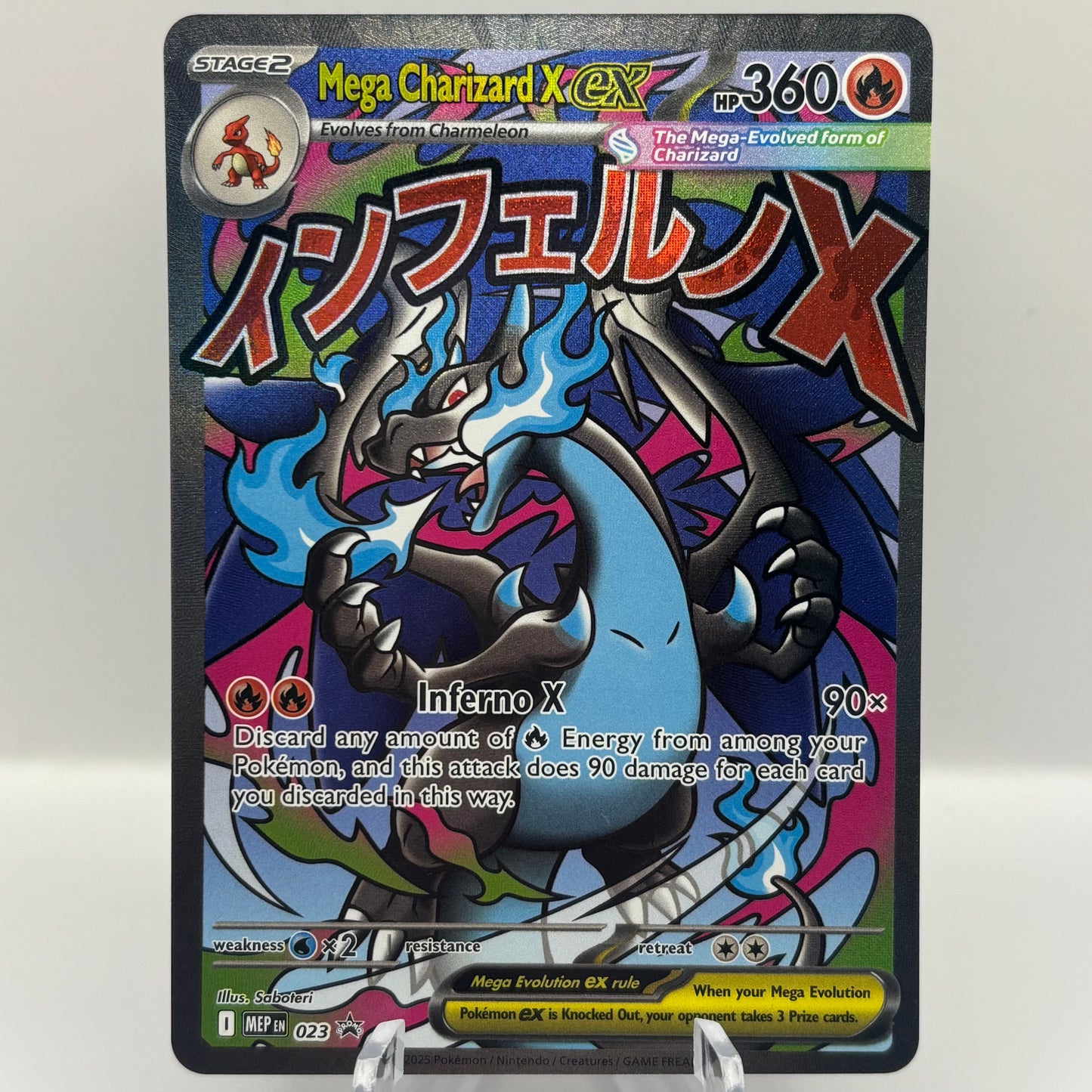 Mega Charizard X ex - 023 - ME: Mega Evolution PR Single Card
