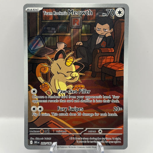 Team Rocket's Meowth - 203/182 - SV10: Destined Rivals Single Card
