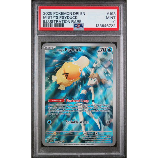 PSA 9 2025 POKEMON DRI EN-DESTINED RIVALS #193 MISTY'S PSYDUCK ILLUSTRATION RARE