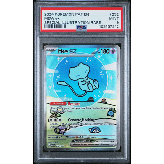PSA 9 2024 POKEMON PAF EN-PALDEAN FATES #232 MEW EX SPECIAL ILLUSTRATION RARE
