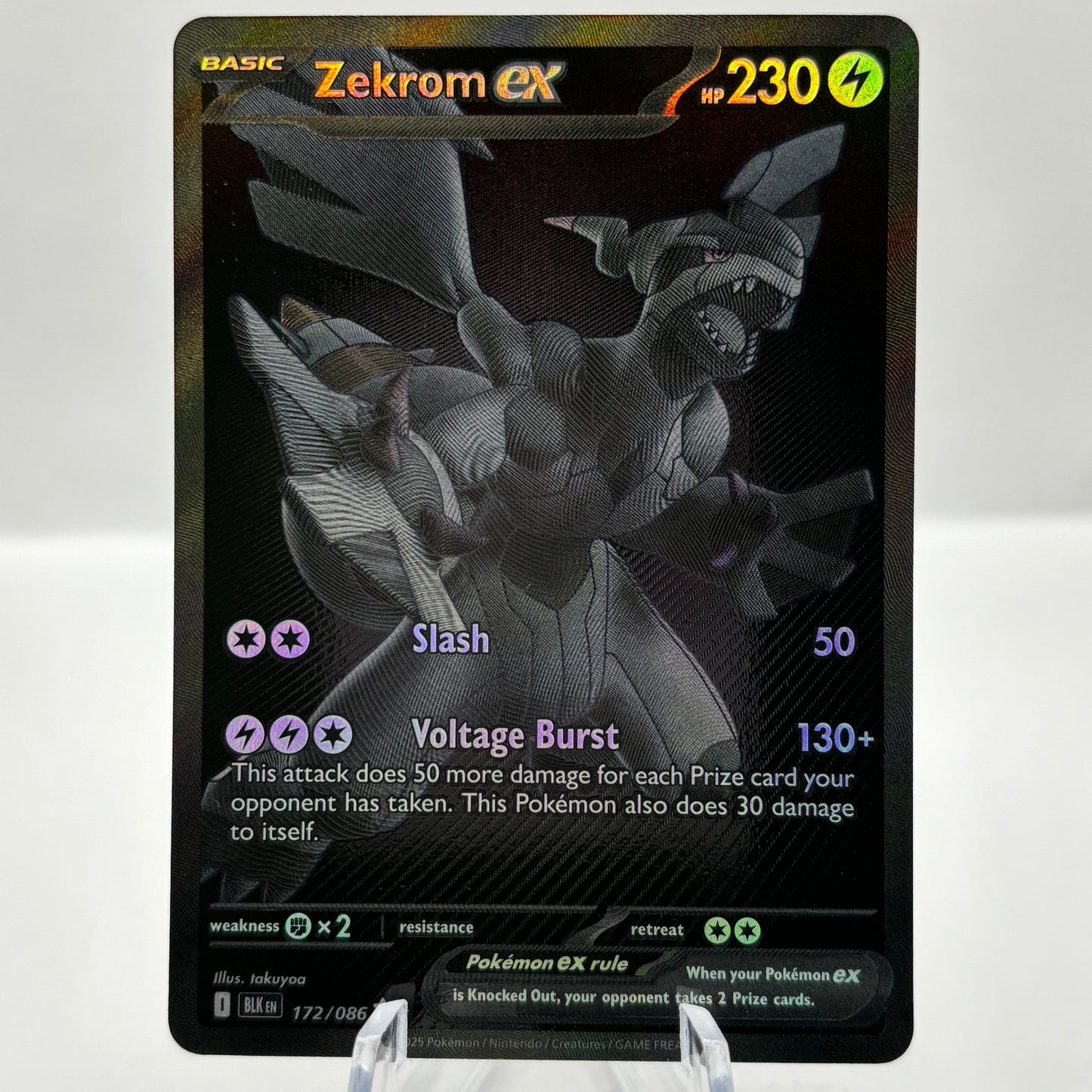 Zekrom ex - 172/086 - SV: Black Bolt single card