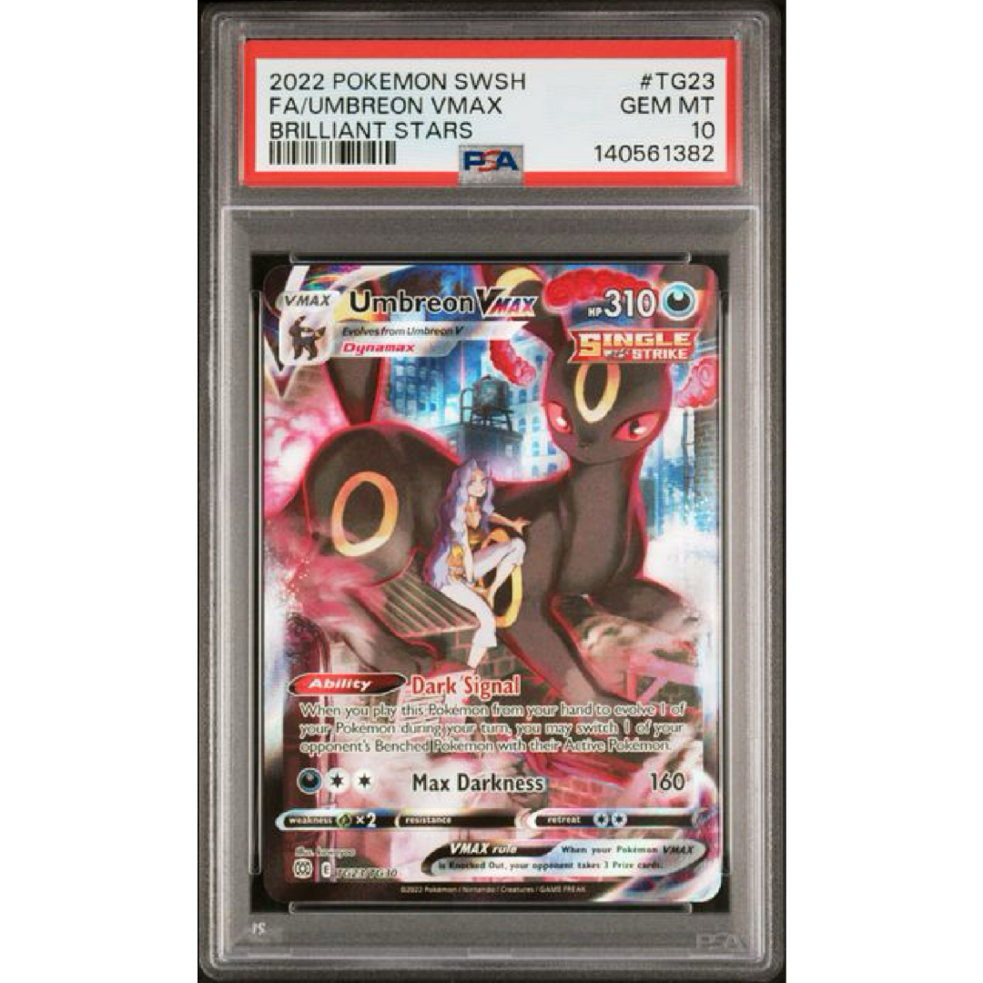 PSA 10 2022 POKEMON SWORD & SHIELD BRILLIANT STARS #TG23 FA/UMBREON VMAX BRILLIANT STARS