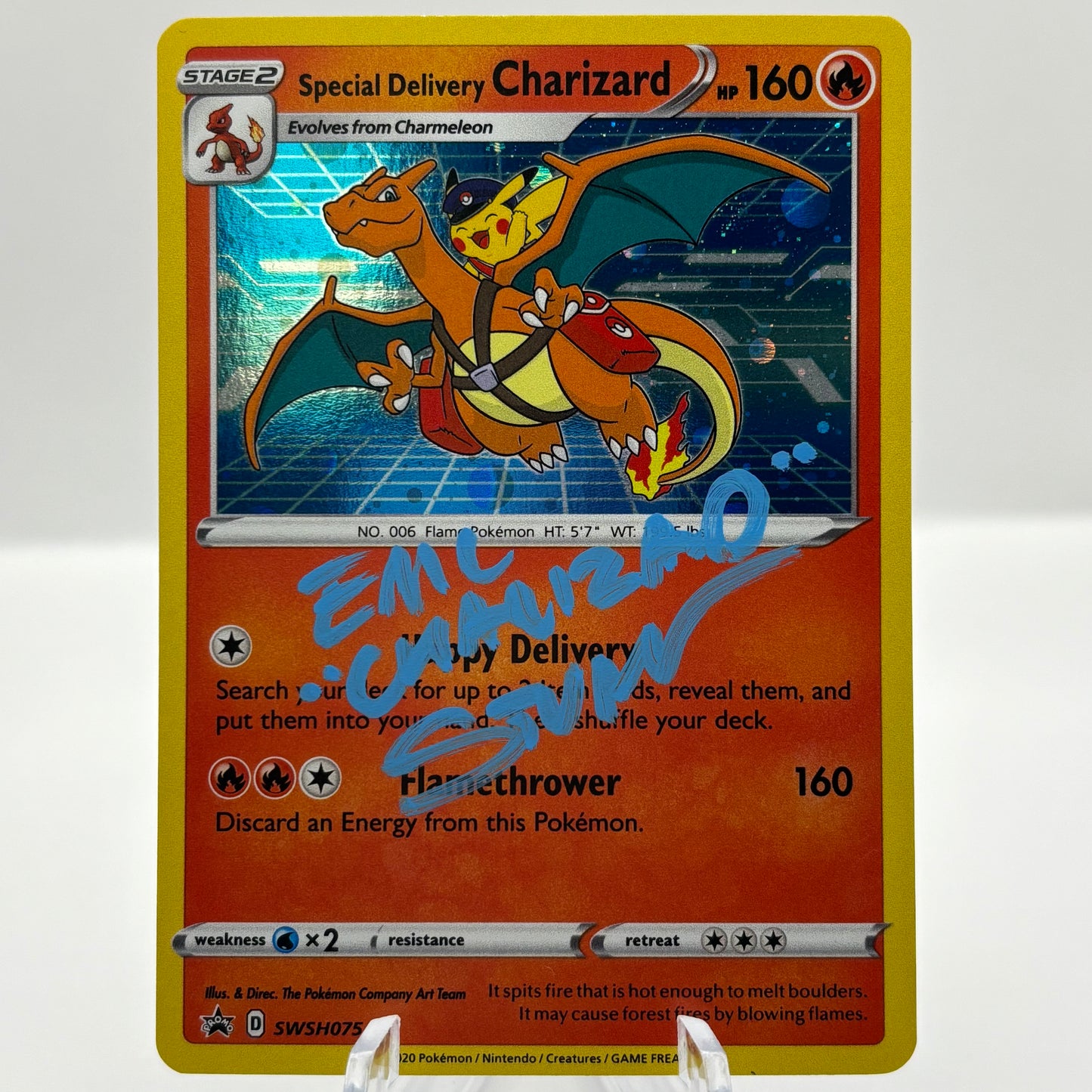 Special Delivery Charizard - SWSH075 - SWSH: Sword & Shield PR Cards autograph single card