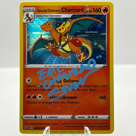 Special Delivery Charizard - SWSH075 - SWSH: Sword & Shield PR Cards autograph single card
