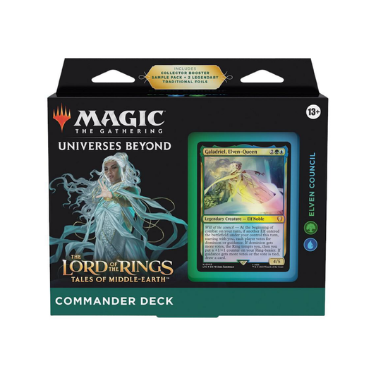 Magic The Gathering: Universes Beyond Lord Of The Rings Tales Of The Middle Earth Elven Council Commander Deck