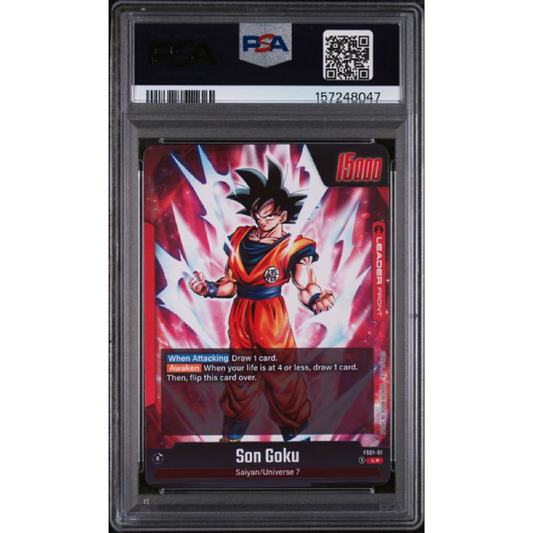 2024 DRAGON BALL SUPER CARD GAME FUSION WORLD PREMIUM CARD COLLECTION -LEADER COLLECTION- #FS01-01 SON GOKU PSA 10