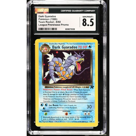 Dark Gyarados - Team Rocket 8/82 League Prerelease PR - CGC NM/MINT+ 8.5