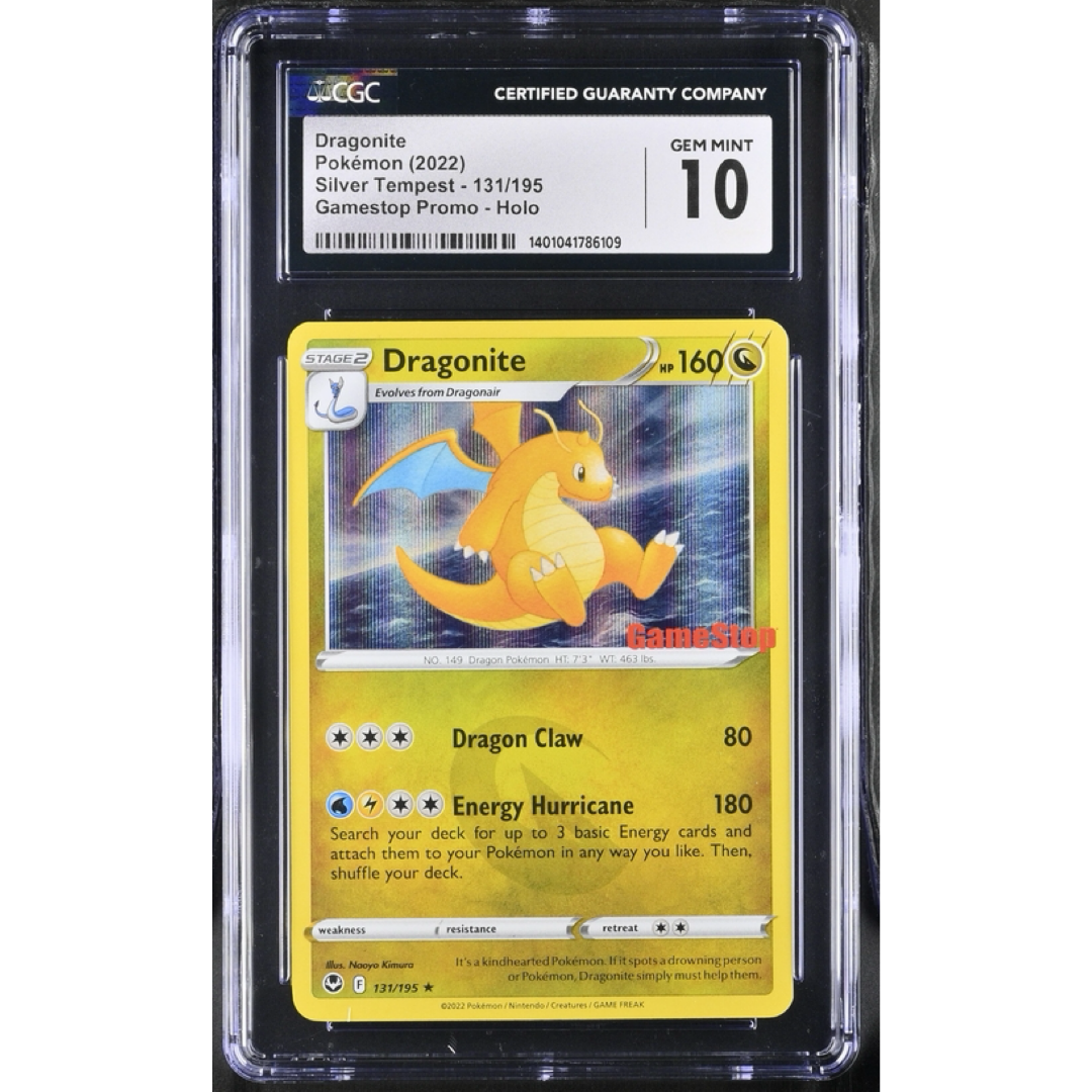 Dragonite - Silver Tempest 131/195 Holo GameStop PR - CGC GEM MINT 10
