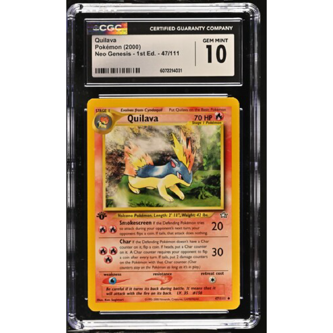 Quilava Neo Genesis 1st Edition 47/111 - CGC GEM MINT 10