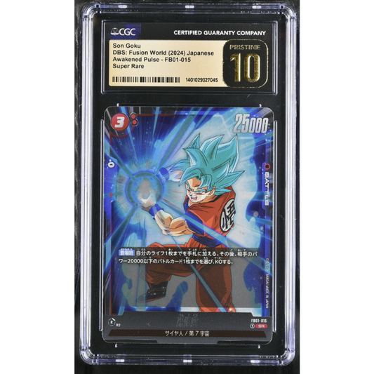 CGC 10 Son Goku
DBS: Fusion World (2024) Japanese
Awakened Pulse - FB01-015
Super Rare