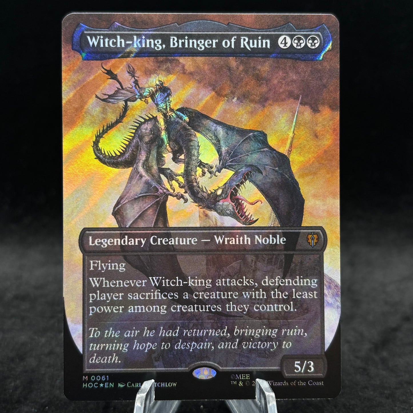 Witch-king, Bringer of Ruin (Borderless) (Surge Foil) - The Hobbit: Eternal-Legal Single Card