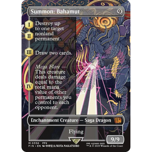 Summon: Bahamut (Borderless) - FINAL FANTASY (FIN) Foil