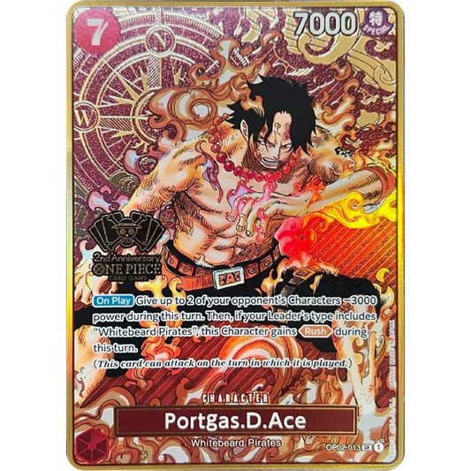 Portgas.D.Ace (One Piece Japanese Version 2nd Anniversary Set) - One Piece Promotion Cards (OP-PR)