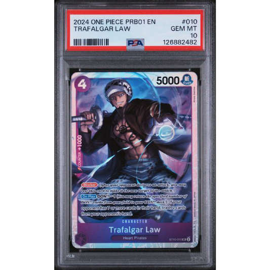 PSA 10 2024 ONE PIECE PRB01-PREMIUM BOOSTER -ONE PIECE CARD THE BEST- #010 TRAFALGAR LAW
