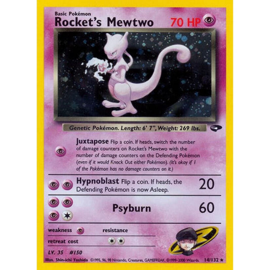 Rocket's Mewtwo - Gym Challenge (G2) Lightly Played
