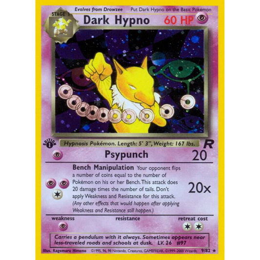 Dark Hypno (9) - Team Rocket (TR) Lightly Played