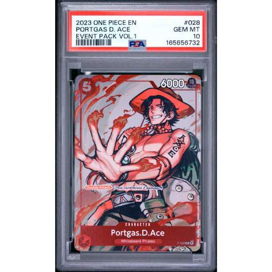 2023 ONE PIECE PROMOS #028 PORTGAS D. ACE EVENT PACK VOL.1 PSA 10