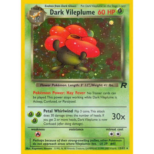 Dark Vileplume (13) - Team Rocket (TR) Moderately Played