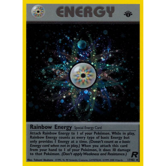 Rainbow Energy (17) - Team Rocket (TR) 1st Edition Near Mint