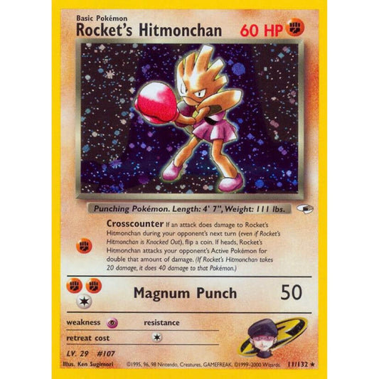 Rocket's Hitmonchan - Gym Heroes (G1) Light/Moderatly Played