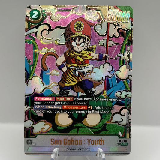 Son Gohan : Youth - FB03-139 (Alternate Art) - Raging Roar Single Card