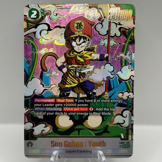 Son Gohan : Youth - FB03-139 (Alternate Art) - Raging Roar Single Card