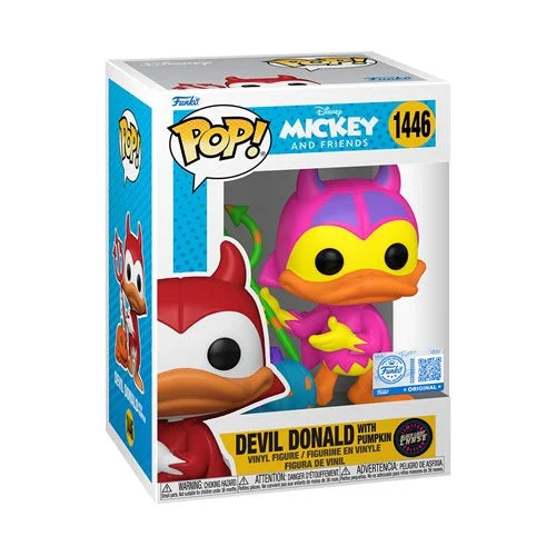Mickey and Friends Devil Donald with Pumpkin Funko Pop! Vinyl Figure #1446 - Specialty Series CHASE