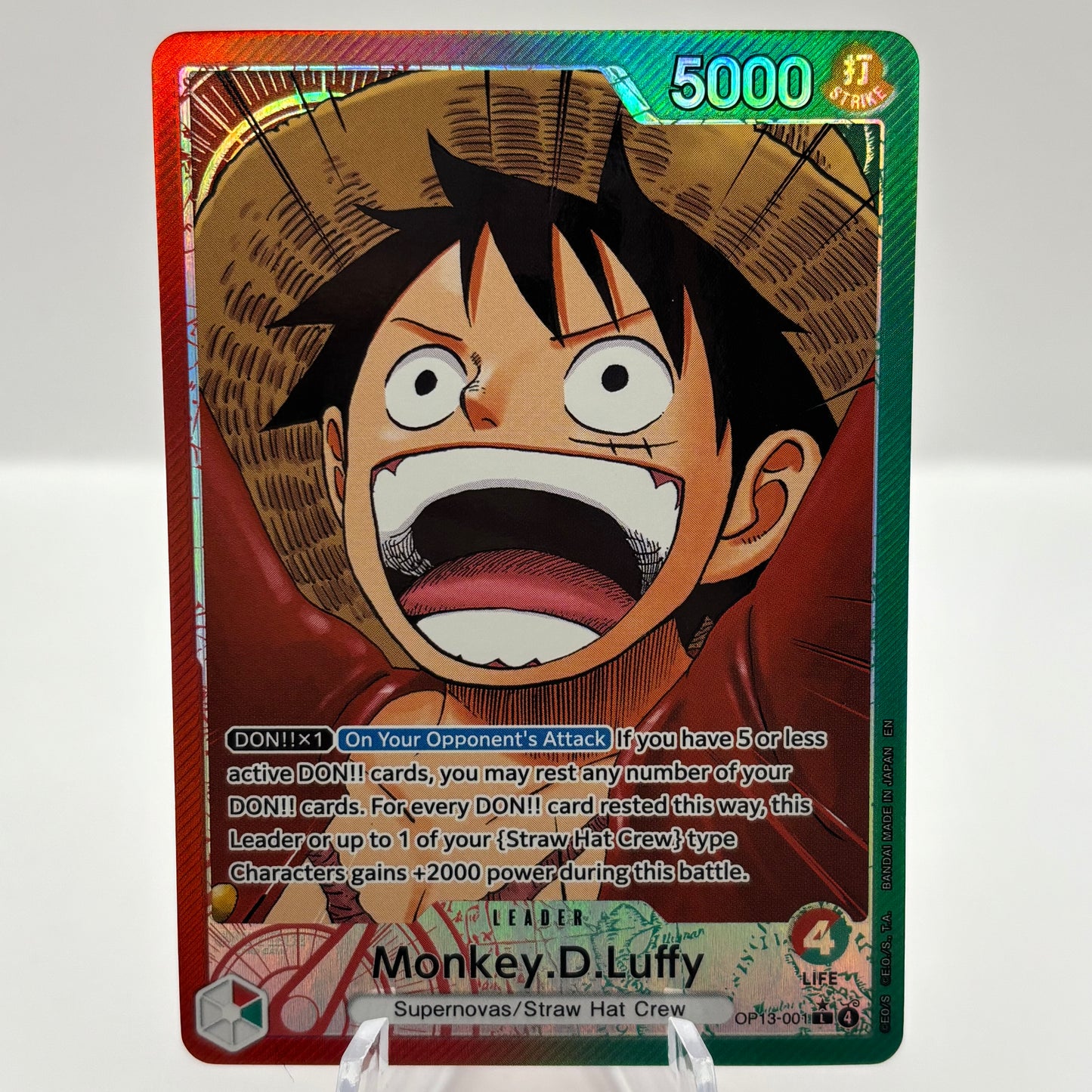 Monkey.D.Luffy (001) (Alternate Art) - Carrying On His Will Single Card