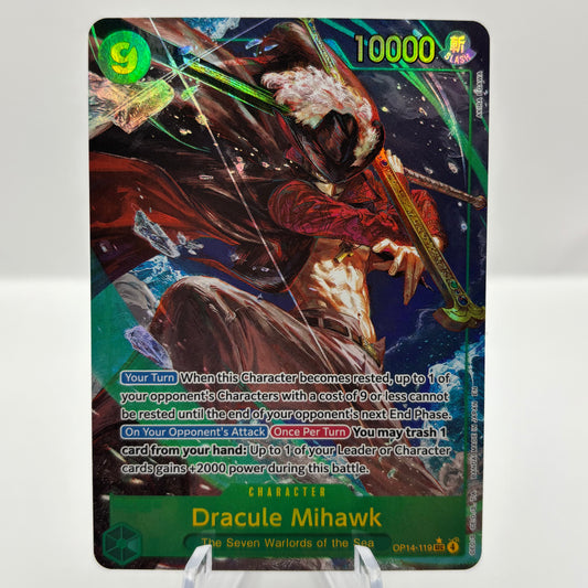Dracule Mihawk - OP14-119 (Alternate Art) - The Azure Sea's Seven Single Card