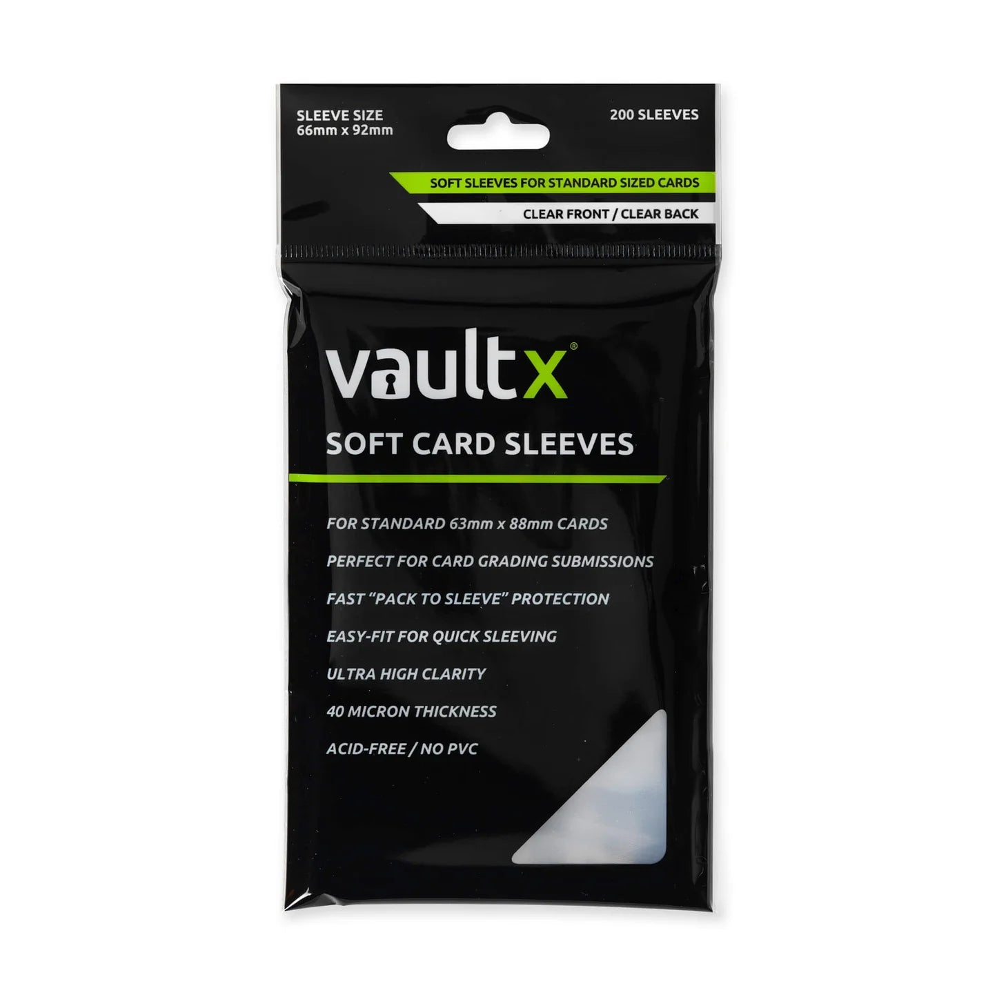 Vault X Soft Sleeves Ultra Clear 200 Pack