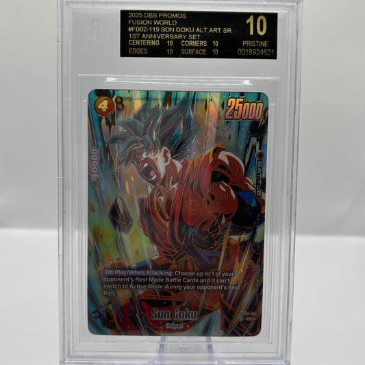2025 BECKETT BLACK LABEL FUSION WORLD - SON GOKU FB02-119 SR ALT ART