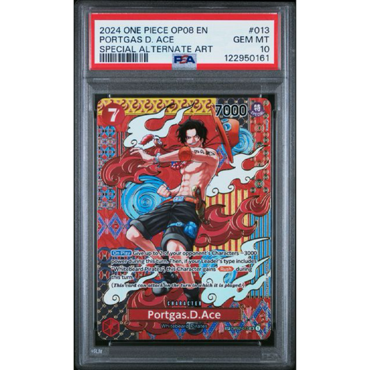 PSA 10 2024 ONE PIECE OP08-TWO LEGENDS #013 PORTGAS D. ACE SPECIAL ALTERNATE ART
