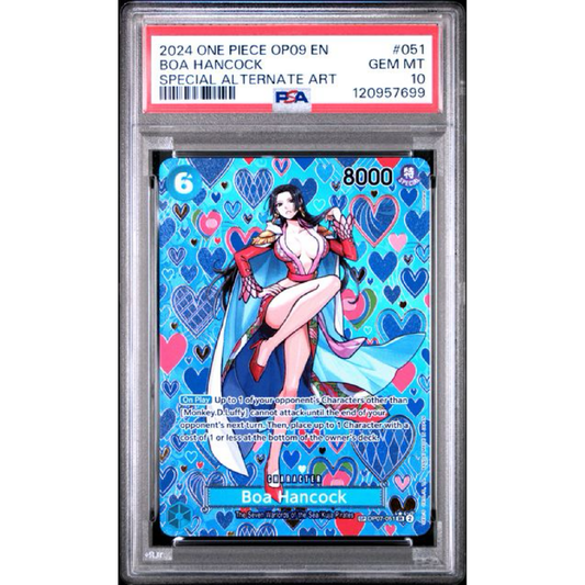 PSA 10 2024 ONE PIECE OP09-EMPERORS IN THE NEW WORLD #051 BOA HANCOCK SPECIAL ALTERNATE ART