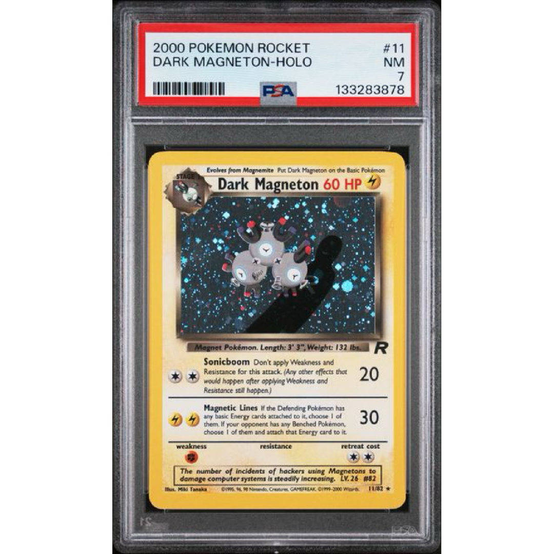 PSA 7 2000 POKEMON ROCKET #11 DARK MAGNETON-HOLO