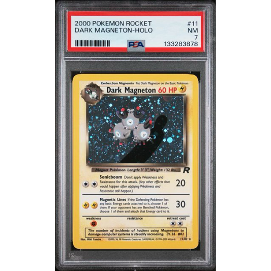 PSA 7 2000 POKEMON ROCKET #11 DARK MAGNETON-HOLO