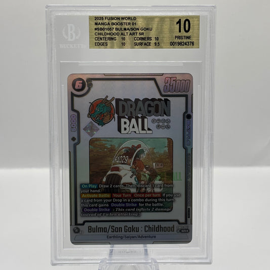 BECKETT 10 - 2025 FUSION WORLD BULMA/SON GOKU:CHILDHOOD SR ALT ART - MANGA BOOSTER SB01-057